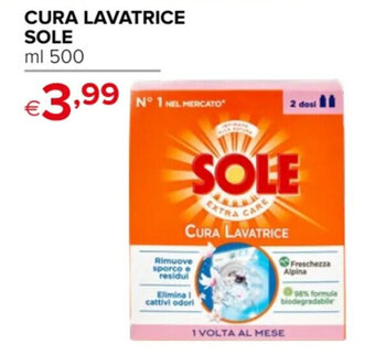 Iperal CURA LAVATRICE SOLE ml 500 offerta