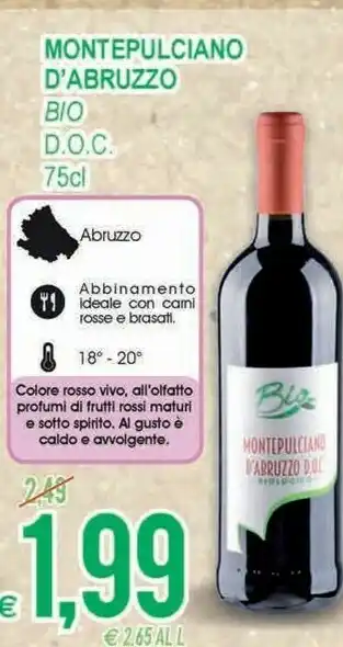 MD Discount Trebbiano Bio Montepulciano D'abruzzo offerta