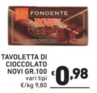 TAVOLETTA DI CIOCCOLATO NOVI GR.100