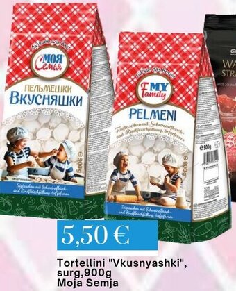 Tortellini "Vkusnyashki", surg,900g Moja Semja