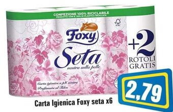 Carta Igienica Foxy seta x6