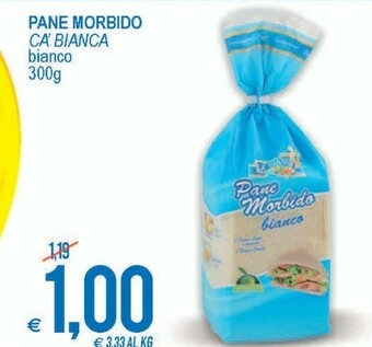 MD Discount Ca' Bianca Pane Morbido Bianco offerta