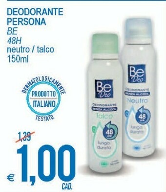 MD Discount BE Deodorante Persona offerta
