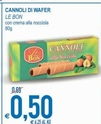 MD Discount Le Bon Cannoli Di Wafer Con Crema Alla Nocciola offerta