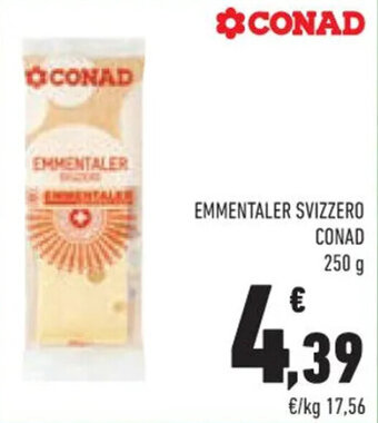 Conad EMMENTALER SVIZZERO CONAD 250 g offerta