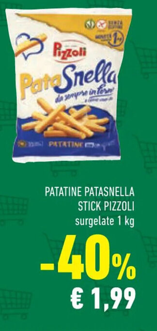 Conad PATATINE PATASNELLA STICK PIZZOLI surgelate 1 kg offerta
