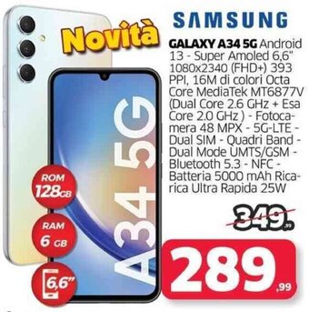 Telitaly SAMSUNG GALAXY A34 5G offerta