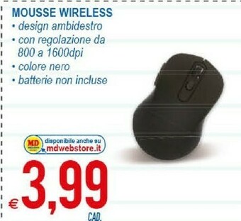 MD Discount Mousse Wireless offerta