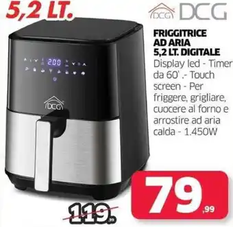 DCG FRIGGITRICE AD ARIA 5,2 LT. DIGITALE
