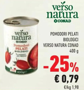 Conad POMODORI PELATI BIOLOGICI VERSO NATURA CONAD 400 g offerta