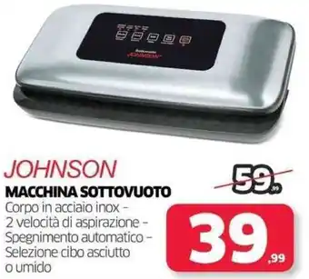 Telitaly JOHNSON MACCHINA SOTTOVUOTO offerta