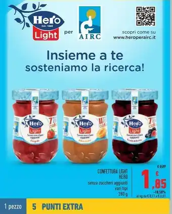 Conad Hero Confettura Light Senza Zuccheri Aggiunti offerta