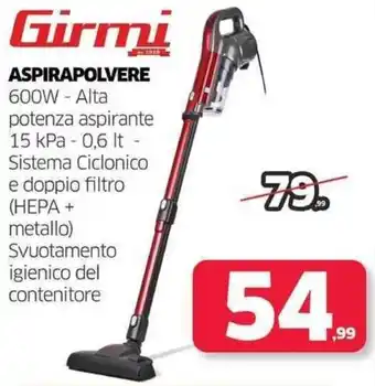 Telitaly Girmi ASPIRAPOLVERE 600W offerta