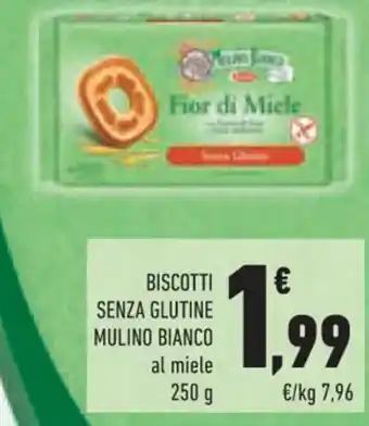 Conad BISCOTTI SENZA GLUTINE MULINO BIANCO al miele 250 g offerta