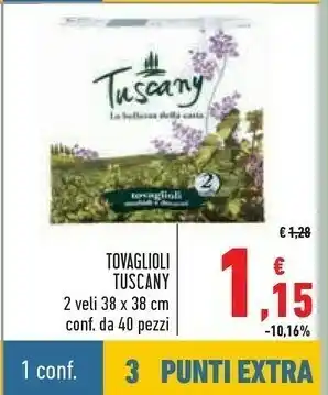 Conad Tuscany Tovaglioli 2 Veli offerta