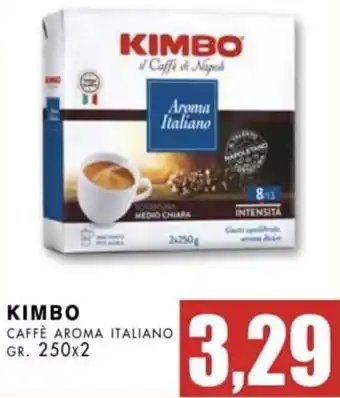La Mimosa Supermercati KIMBO CAFFÈ AROMA ITALIANO GR. 250x2 offerta