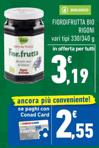 FIORDIFRUTTA BIO RIGONI vari tipi 330/340 g