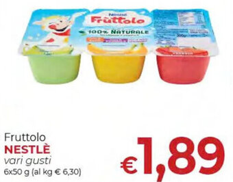Fruttolo NESTLÈ vari gusti 6x50 g