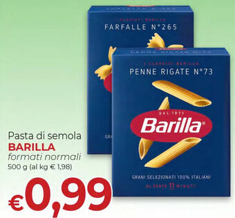 Supermercati Nonna Isa Pasta di semola BARILLA formati normali 500 g offerta