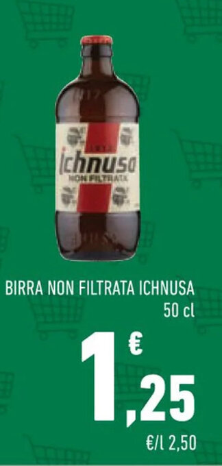 Conad BIRRA NON FILTRATA ICHNUSA 50 cl offerta