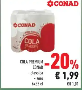 Conad COLA PREMIUM 6x33 cl offerta