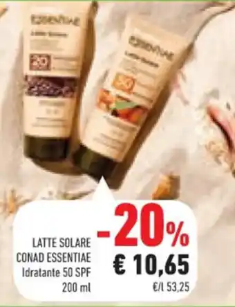 Conad LATTE SOLARE CONAD ESSENTIAE 200 ml offerta