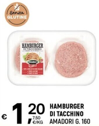 HAMBURGER DI TACCHINO AMADORI G. 160