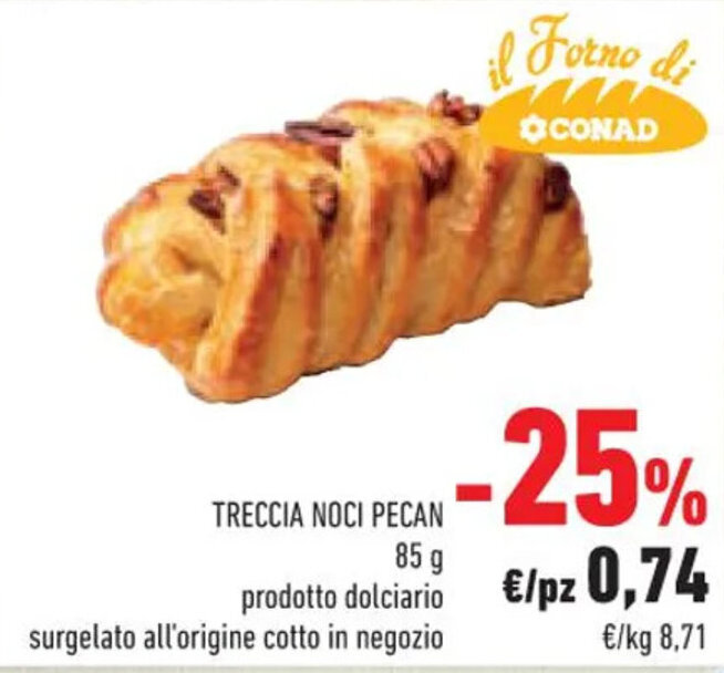Conad TRECCIA NOCI PECAN 85 g offerta