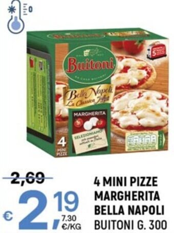 4 MINI PIZZE MARGHERITA BELLA NAPOLI BUITONI G. 300