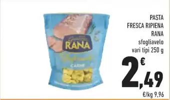 Conad PASTA FRESCA RIPIENA RANA vari tipi 250 g offerta