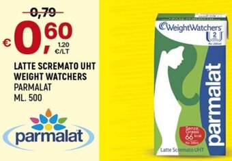 A&O LATTE SCREMATO UHT WEIGHT WATCHERS PARMALAT ML. 500 offerta