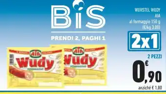 Conad WURSTEL WUDY AIA 150 g offerta