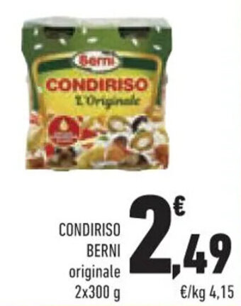 Conad CONDIRISO BERNI originale 2x300 g offerta