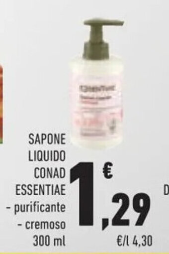 Conad SAPONE LIQUIDO CONAD ESSENTIAE 300 ml offerta