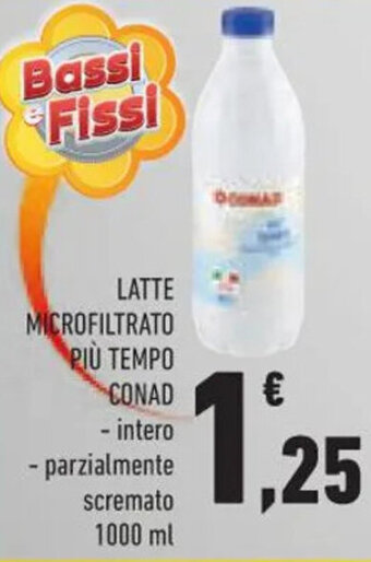 Conad LATTE MICROFILTRATO PIÙ TEMPO CONAD 1000 ml offerta