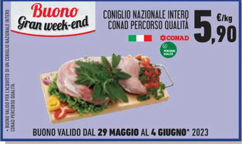 Conad CONIGLIO NAZIONALE INTERO CONAD PERCORSO QUALITÀ offerta