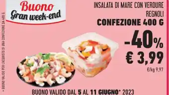 Conad INSALATA DI MARE CON VERDURE REGNOLI 400 g offerta