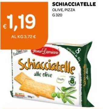 Ekom SCHIACCIATELLE OLIVE, PIZZA g 320 offerta