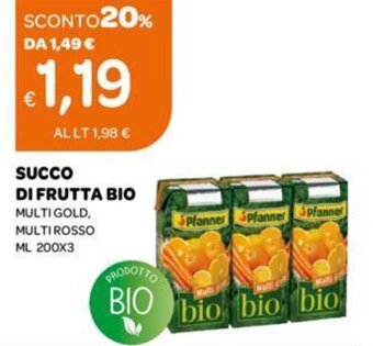 Ekom Succo di Frutta Bio ML 200X3 offerta