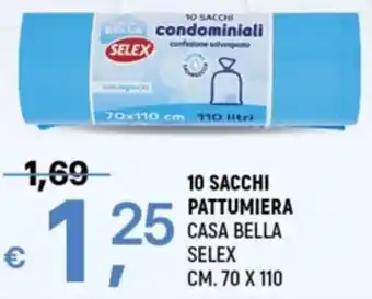 A&O 10 SACCHI PATTUMIERA CASA BELLA SELEX offerta