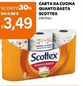 CARTA DA CUCINA SCONTO QUANTO BASTA SCOTTEX 3 ROTOLI