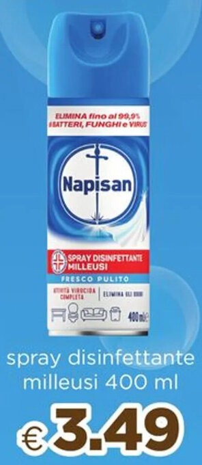 Acqua & Sapone Napisan spray disinfettante milleusi 400 ml offerta
