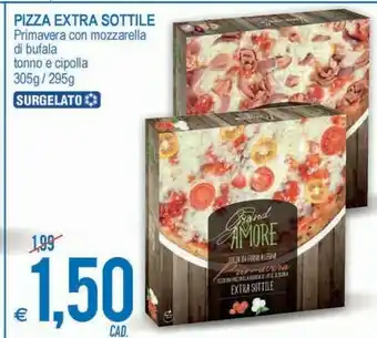 MD Discount Pizza Extra Sottile Primavera Con Mozzarella Di Bufala Tonno E Cipolla offerta