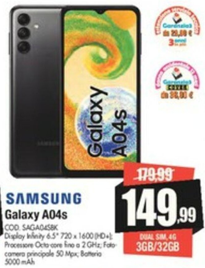 Vobis SAMSUNG Galaxy A04s offerta