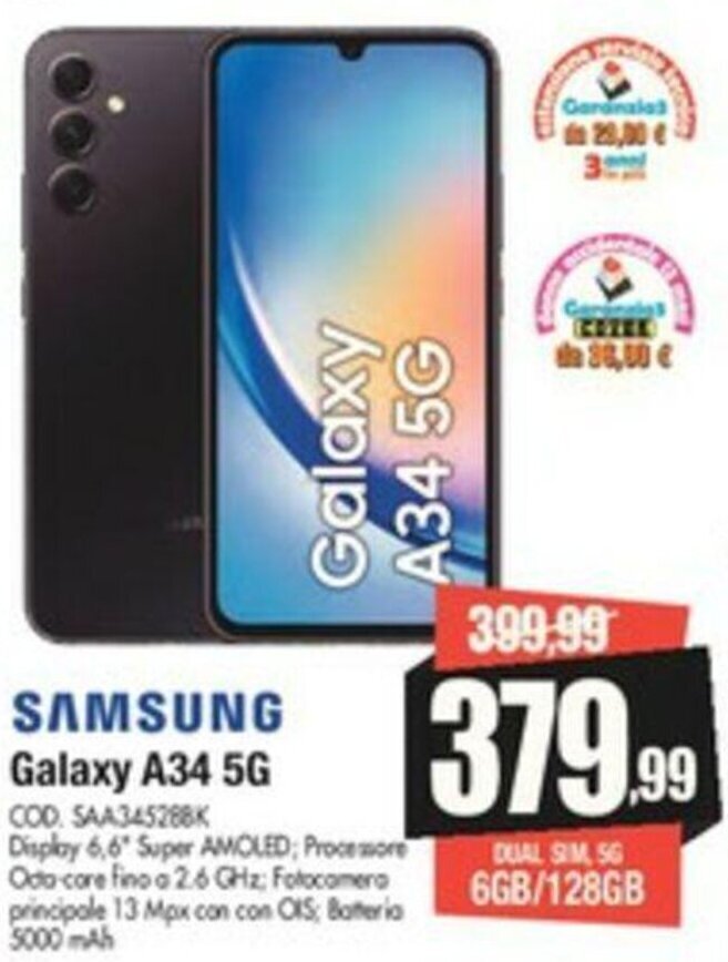 Vobis SAMSUNG Galaxy A34 5G offerta