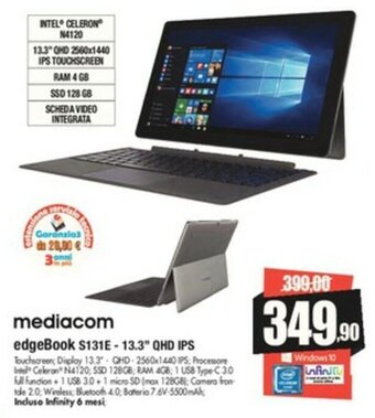 Vobis mediacom edgeBook S131E-13.3" QHD IPS offerta