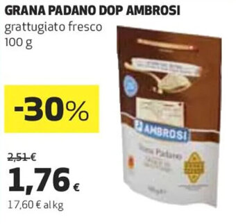 Coop GRANA PADANO DOP AMBROSI 100 g offerta