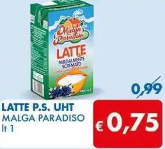 LATTE P.S. UHT MALGA PARADISO 1 lt
