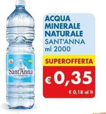 MD Discount ACQUA MINERALE NATURALE SANT'ANNA ml 2000 offerta