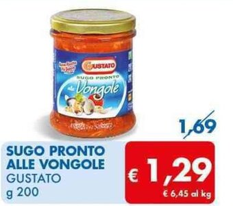 MD Discount SUGO PRONTO ALLE VONGOLE GUSTATO g 200 offerta